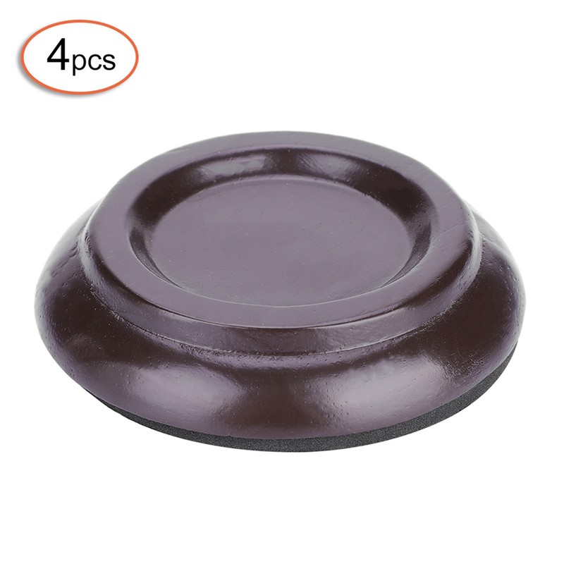 4Pcs Beech Wood Round Piano Foot Pads Set Upright Piano