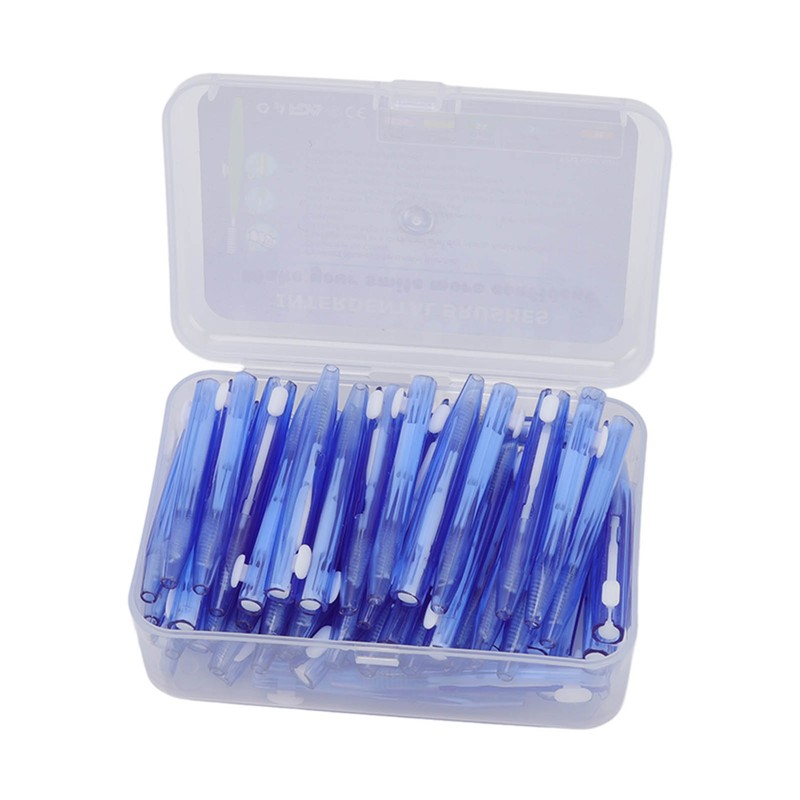 60Pcs Interdental Brush Practical Slim Braces Cleaner with PP Handle