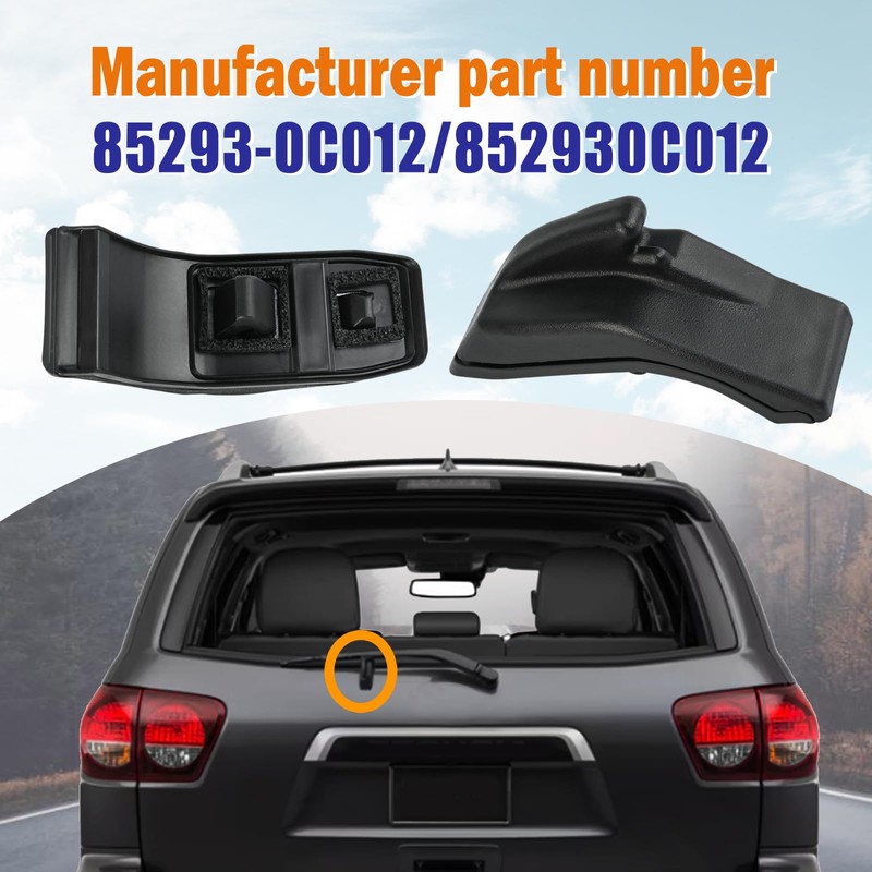 85293-0C012 Rear Wiper Blade/Arm Stopper Compatible with 2008-2020 Toyota Sequoia,Rear