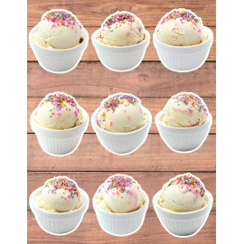 Unbranded Vanilla Ice Cream Sprinkle Vinyl Stickers Set Scrapbooking Laptop Waterbottle