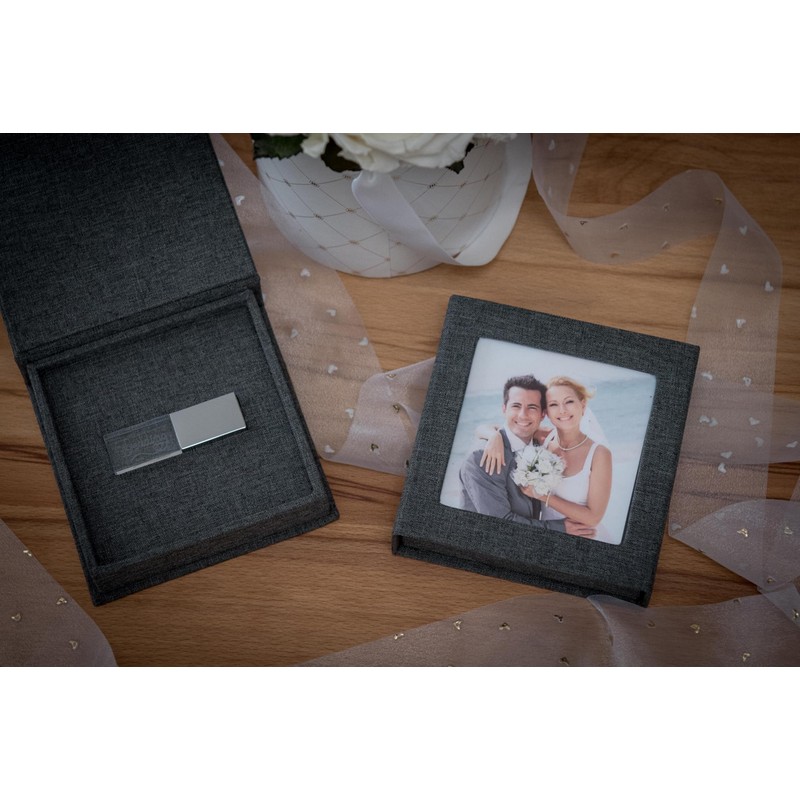 Crystal USB Flash Drive with Box Wedding Design - Elegant