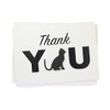 Cat Thank You Greeting Notecard Handmade 5x7 card black cat
