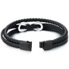 COOLSTEELANDBEYOND Infinity Love Infinity Number 8 Interwoven Three Strands Black