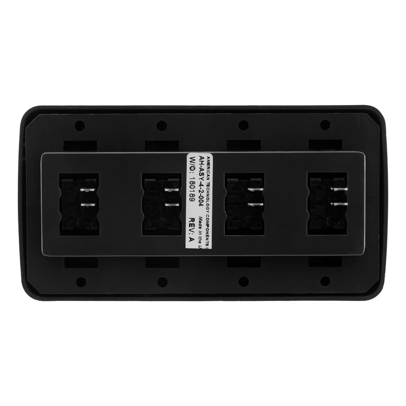 American Technology Components Quad SPST On-Off Switch with Bezel, 12-Volt,