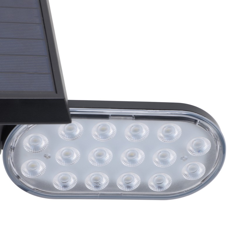 Solar Motion Sensor Wall Light 2 Heads IP65 Waterproof High