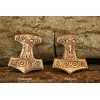 Kiss of Leather Thor's Hammer Pendant Bronze No. 57, Bronze,