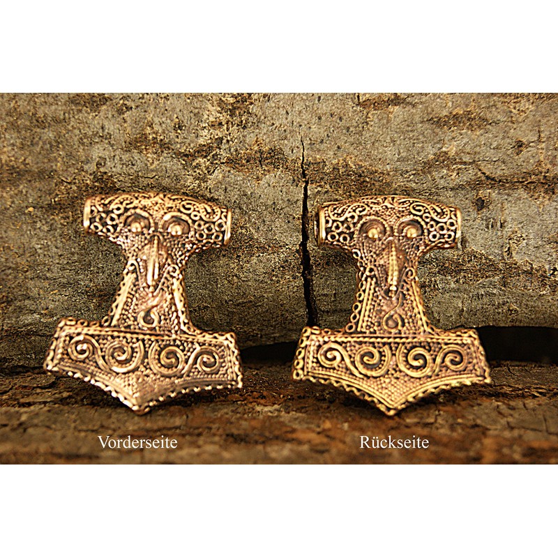 Kiss of Leather Thor's Hammer Pendant Bronze No. 57, Bronze,