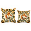 Fancy Goldfish Art Oranda Goldfish Crystals Throw Pillow