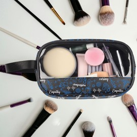 PXTIDY Nurse Clear Makeup Bag Nurse Assistant Team CNA Week Gift Nurses Clear Cosmetic Travel Pouch Bag with Portable Handle