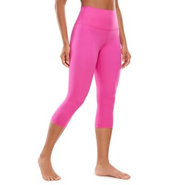 CRZ YOGA Womens High Waisted Lounge Leggings 19" (Neon) Light Purple Medium