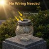 Solar Powered Transparent Glass Jar Lantern with 30 LED Lights,Hanging