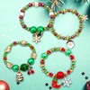Nanafast Christmas Bracelet Set Santa Claus Snowflake Christmas Tree Beaded