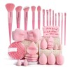33 Brochas Maquillaje Profesional Y Herramientas Cosméticas