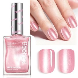 Beetles Esmalte de Uñas Rosa Perlado 15ml Secado Rápido | Color Rosa Brillante Perla Larga Duración y Alto Brillo para Manicure en Casa y Salón