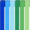 6 Rolls Crepe Paper Streamers, Blue+Green Crepe Paper Roll Streamer,