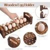 Wooden Egg Holder 3 Layer Fresh Egg Rack Holders Countertop