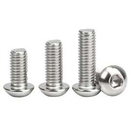 M4 x 10 mm Set of 500 M4 Flat Head Screws Stainless Steel Round Head Pan Head Silver Socket Head Cap Round Cup, Sizes M4 x 8 mm/M4 x 10 mm/M4 x 16 mm