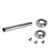 Wardrobe Rail Round Chrome Hanging Rail 300MM Free END Supports