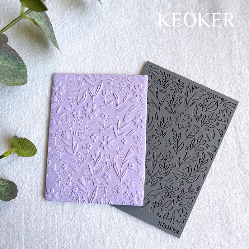 Keoker Polymer Clay Texture Sheets, Clay Texture Mat for Making