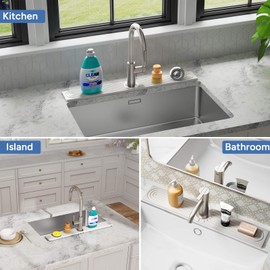 AOWVUTS Wasserhahn Matte Kieselgur Spüle Spritzschutz Abtropfmatte Schnell Trocknend Küche Wasserhahn Spülbecken Abtropfmatte Saugfähige Matte Sink Mat für Wohnmobil Badezimmer (Weiß)