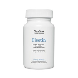 NatuGena Fisetin, Quercetin Spermidin, Trans-Resveratrol, Grüner Tee, Konzentration, 60 Kapseln (30 Tage Packung)