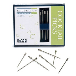 RSVP Endurance 18/8 Stainless Steel Cocktail and Appetizer Pick, Set of 16