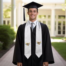 Vcmaluco Virgin Islands State Flag Graduation Stole Graduation Sash Scarf Graduation Gift for International Student