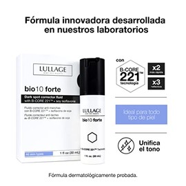 LULLAGE, Bio 10 Forte, Crema Antimanchas Intensiva para Todo Tipo de Pieles, Despigmentante Facial, Tratamiento para Manchas Oscuras en el Rostro, 30 