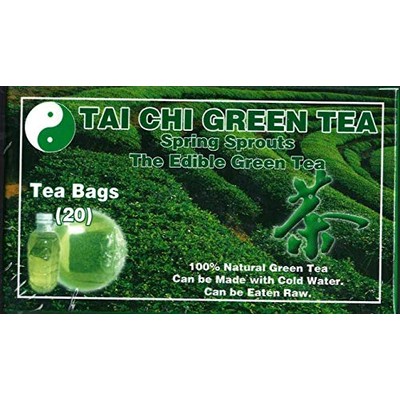 Tai Chi Green Tea - Spring Sprouts, The Edible Green Tea. [Tea Bags]