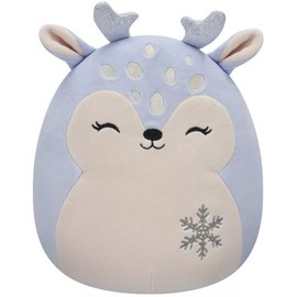 Squishmallows Squishmallow 8 inch Farryn Purple Fawn with Snowflake Little Plush, Purple