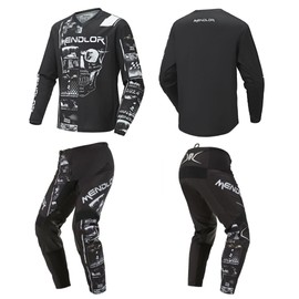 Motocross Jersey Pant Combo MX Gear Set Dirt Bike Enduro Off-road Riding Racewear Adult for Men Women (Jersey XXL/Pants 38)