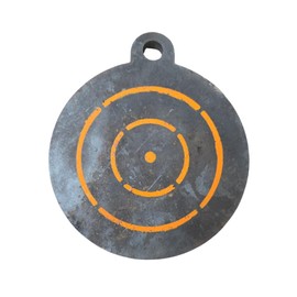 AR500 Steel Gong Shooting Target 1/2" – 6" Round – 1-Hole with Painted Target design-200141