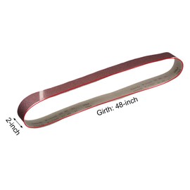 sourcing map 2-inch X 48-inch(50mm X 1220mm) Sanding Belt 60 Grit Aluminum Oxide 2pcs