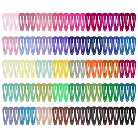 obeoby 120 Pcs 40 Colors Metal Snap Hair Clips, 1.2 Inch Mini Hair Barrettes Hair Accessories for Baby Girls Women