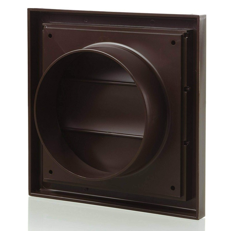 Blauberg Brown Gravity Grille 100mm - 4 inch External Ducting