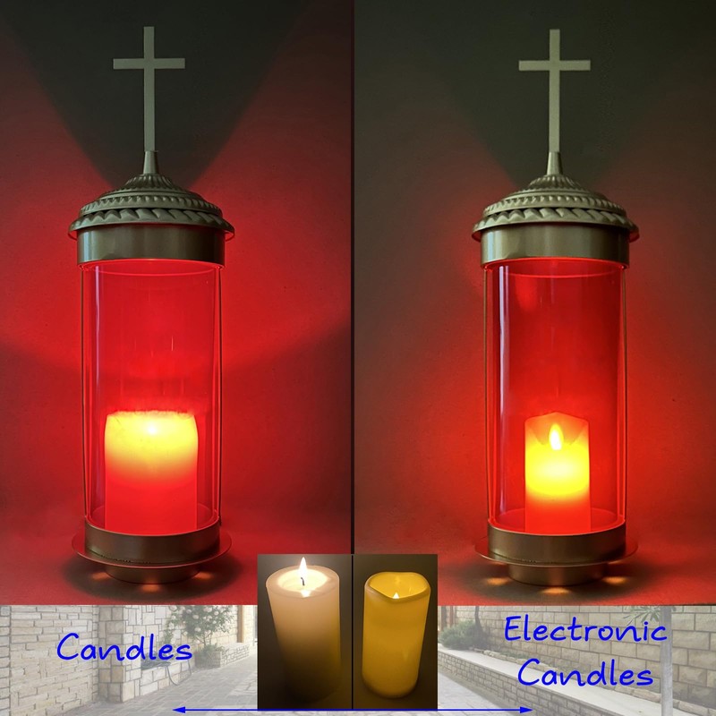 VIIACA Grave Lights for Cemetrey Grave Markers for Cemetery for