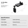 SMALLRIG Universal 15mm Shoulder Pad Support, Shoulder Mount Rig with