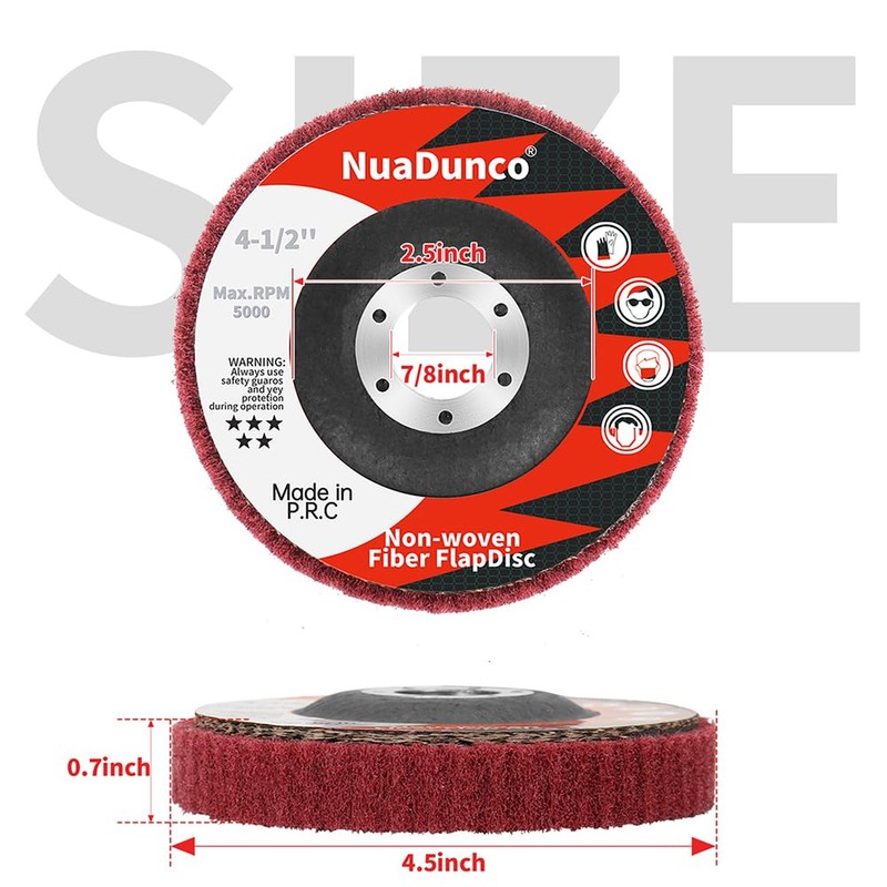 NuoDunco 15Pcs 180# 320# 600# Scour Flap Disc 4 1/2