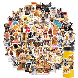 Yoksas Cute Mixed Dogs Stickers,100 Pcs Vinyl Funny Animal Puppy Kids Stickers for Laptop Water Bottle Scrapbooking Computer Bumper