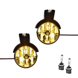 G-PLUS Front Bumper Fog Lights Assembly Compatible With Dodge Dakota Pickup Truck 1997-2000/Durango Pickup 1998-2000,Driving Fog Lamps Driver & Passenger Side Pair,Yellow lens