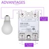 DMiotech SSR-10DA 3-32V DC Input to 24-380V AC Output Single