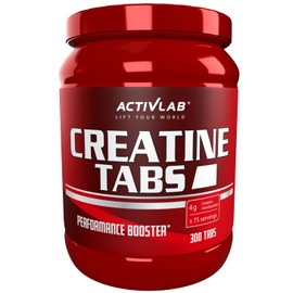 Activlab Activlab Creatine Tabs | Creatine monohydrate 4000 mg | 300 tablets | Pomegranate flavor | Bodybuilding, Fitness, Cross Fit, Weightlifting, Powerlifting | Tested 3 times in the lab
