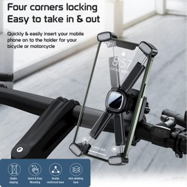 Universal Bicycle Scooter Handlebar Phone Holder Compatible with Your Garmin DriveSmart 50LMT Heavy Duty Safe Sturdy Professional Clamp!
