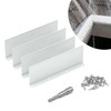 Flamorrow 4 Pack Aluminum Gutter Valley Splash Guards, Rainwater Roofing