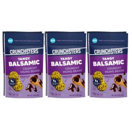 Crunchsters Crunchy Mung Beans Snack, Tangy Balsamic, 4oz. Bags, 6-Pack