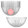Prestee Clear Plastic Serving Bowls, 48 Oz. 12 Pack -