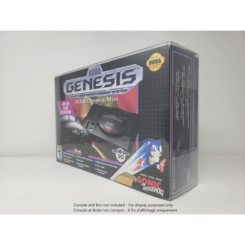 RNR 1PCS BOX PROTECTOR FOR SEGA GENESIS MINI CLASSIC CLEAR