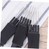 PACKOVE 3pcs Black Carbon Fiber Anti-static Haircut Comb with Steel