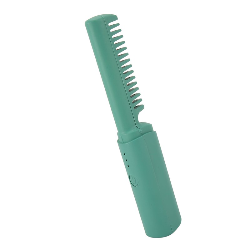 Mini Hair Straightener Brush Wireless Portable Ergonomic Handle Fast Warming