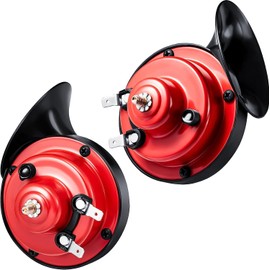 2 bocinas dobles de caracol eléctrico, kit de repuesto de bocinas de aire impermeables de 12 V, accesorios automotrices universales para coche, motocicleta